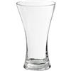 DRW Vaso da tavolo in vetro trasparente 8,5 x 8,5 x 20 cm