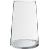 DRW Vaso da tavolo in vetro trasparente 20 x 20 x 30 cm