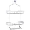 Zenna Home NeverRust - Portaoggetti da doccia antiruggine, 2 ripiani e portasapone, in alluminio, cromato satinato, 2 ripiani, extra largo