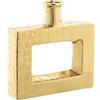 DRW Vaso da tavolo con apertura centrale in ceramica in oro 24x6x24cm