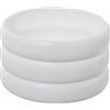 DRW Vaso in ceramica ondulato in bianco opaco 25 x 25 x 15 cm