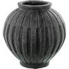 DRW Vaso da tavolo in ceramica in nero 21x21x20cm