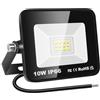 YOJZMA 10W LED Flood Light Outdoor, 1000LM Luci esterne 6000K Bianco luce diurna IP66 Luci di sicurezza impermeabili per giardino, garage, cortile, campo sportivo, patio, vialetto portico
