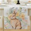 meioro Runner da Tavola Pasquale, Tovaglia Runner con Uova di Coniglio 30x180cm, Runner da Tavolo Moderno Fiore, Decorazione da Tavolo per Interni ed Esterni Cucina Pranzo casa Festa (Stile B)