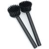 Jarvita Set di 2 Spazzole per Piatti, 20 cm, Design Spazzola da Cucina e Bagno, Spazzola Rotonda, Nero