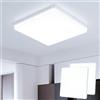 Kuwork Plafoniera LED Soffitto Quadrata 48W, 6500K Lampada da Soffitto LED Moderno 4800LM, Plafoniera Luce Soffitto per Bagno Camera da Letto Cucina Soggiorno Balcone Ufficio, 30CM (Pack of 2)