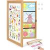 Joyshare Disegni Bambini Cornice A4, con Orizzontale o Verticale, Frontale Cornice Portafoto Artistica Apribile, Artistiche Cornici per Disegno Bambini, Legno Naturale, A4, 1 Pezzi