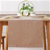 XINBAIJI Runner da tavolo, tovaglia in cotone e canapa, impermeabile, resistente all'olio e antimacchia, anti graffi e anti taglio, per decorazione da tavolo (40 x 180 cm, curry)