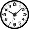 Sinsoledad Orologio da parete radio senza ticchettio, 30 cm, moderno, orologio radio da parete per soggiorno, cucina, camera da letto, ufficio (nero)