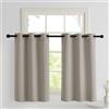 PONY DANCE Tende Corte per Finestre Piccole 2 Pezzi L 106 x A 90 cm Tende Oscuranti per Interni Moderne con Anelli Curtains Termica Isolante Cameretta Bambini, Sabbia