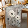 Hanrunsi Runner da Tavolo Moderno Lino per Sala da Pranzo Feste Vacanze Decorazione Runner da Tavola per Ristorante Tavolo Cafe Matrimonio Festa di Compleanno Decorative per Tovaglie di Natale 33X183 cm Runner