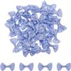 QUARKZMAN 50pz Fiocchi Blu Chiaro 1.5 x 1 Mini Fiocco in Raso per Creazioni Artigianali, Fiocco in Raso per Cucito Fai da Te, Scrapbooking, Regalo di Nozze, Decorazione Casa
