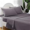 FARFALLAROSSA Lenzuola Singolo Completo, Materiale 100% Puro Cotone, Lenzuola e 1 Federa da Letto, Biancheria da Letto, Grigio Scuro
