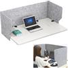 SAGIDAR Acustica Scrivania Divisori, Pannelli Isolamento Acustico, Separatore per La Privacy Grigio, 60/80/100cm, Cubicle Panel Pieghevole, Pannelli Fonoassorbenti, per Uffici, Sale Conferenze