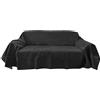 Il Tuo Artigiano Design Telo copridivano 3 posti in Cotone - Foulard per divani 2 posti e 3 posti - Prodotto artigianale made in Italy 170x260-260x280 (260_x_280_cm, Antracite)