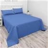 NARCISO - Trapuntino Singolo Tinta Unita Ideale per la Mezza Stagione, Copriletto Singolo Leggero 170x270cm, Disponibile in Varie Colorazioni Uniche, Prodotto in Italia (Azzurro)