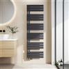 EMKE Scaldasalviette termoarredo, con Attacco Laterale, 1599x500 mm, Radiatore da Bagno, Scaldasalviette per Asciugamani ad Acqua Calda,Porta Asciugamani, Scaldasalviette, Colore Antracite, 832 Watt