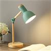 Mengjay Trade lampada da scrivania classica lampada da lettura a LED in legno classico, lampada da tavolo vintage E27 lampada da lavoro orientabile, per lampada da ufficio, lampada da comodino per camera da letto