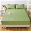 XHDZSW Coprimaterasso Impermeabile Lenzuolo con Angoli, Coprimaterasso Trapuntato, Lenzuolo con Angoli Trapuntati in Microfibra, per Letto King Materasso (Verde,90x200cm)