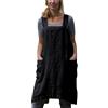 KAYLRE Grembiule Cucina Grembiule in Cotone e Lino in Stile Giapponese Colore Solido Cross Bandaggio a Forma di X-Shaped Dourst Cooking Vestiti XL Grembiule Maestra (Color : Noir, Size : L)
