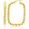 LUXURY MILANO Orecchini a cerchio alexandra torchon in argento