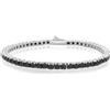LUXURY MILANO Bracciale tennis Luxury Milano in argento con spinello nero e chiusura a clip. Lunghezza 19 cm