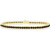 LUXURY MILANO Bracciale tennis Luxury Milano in argento con spinello nero e chiusura a clip. Lunghezza 19 cm.