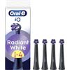 Oral-B Testine di Ricambio iO Radiant White, Nere, 4 Ricambi
