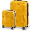 CRASH BAGGAGE Stripe Set | 2 Trolley rigidi da Viaggio (S + L) Bagaglio a mano e Valigia di Design Italiano con Chiusura TSA Certificata e 4 Ruote girevoli 100% in Policarbonato Yellow