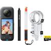 Insta360 X3 - Kit subacqueo per action camera a 360 gradi, custodia invisibile da 50 m + bastone invisibile per selfie + bastone per selfie trasparente galleggiante + 128 GB