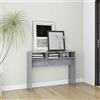 Gecheer Tavolo,Tavolino,Consolle,Moderno,in Truciolato,Grigio Cemento,con Scomparti,105x30x80 cm,Tavolo Consolle Ingresso Moderno,Tavolino Consolle Ingresso,Tavolo Tavolino Consolle per Soggiorno