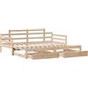 vidaXL Divano Letto Estraibile con Cassetti senza Materasso 80x200 cm