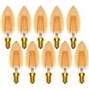 Zcexhph E14 Lampada Candela LED,4W Lampadine LED E14, Dimmerabile Lampadina Filamento LED Vintage,4W sostituisce 40 Watt, 2700K Bianco Caldo,400LM, Ambra,Confezione da 6 Pezzi