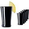 PLATINUX - Bicchieri neri in vetro, da shot, set da 6 pezzi, per cicchetti, vodka, liquore, tequila, 20 ml (max. 30 ml)