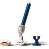 Fler The Razor Starter Set - Rasoio 5 Lame, Rasoio con Supporto e 2 Lamette di Ricambio, Rasoi Unisex, Lametta con Aloe Vera, Vitamina E, Blu Midnight