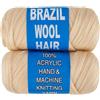 Mscat 2 rotoli di lana bionda brasiliana per capelli in acrilico per crochet African Braids Sengalese Twisting Jumbo Braids Box Braids Faux Locs 613