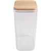Birambeau - Barattolo in vetro - Scatole Conservazione - Coperchio Bambù - Ideale Conservazione Alimenti Secchi - Corsa Bulk - Capacità: 950 ml, Beige