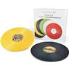 Munus International Foodesign Vinile, Set di due sottopiatti, Giallo e nero