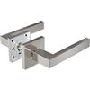 Amig - Set di Maniglie per Porte | Colore Nero | Acciaio Inossidabile Opaco | Rosetta Quadrata | Maniglia per Porte Interne ed Esterne | Include Quadro e Viti