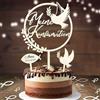 BOYATONG Decorazione per torta cresima, topper per torta in legno e 36 pezzi, decorazione da tavolo e torta, decorazione per la cresima, per ragazzi e ragazze, regalo per cresima