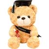 Forhome Orsacchiotto,Orsacchiotto Peluche,Orsetto da Esame,Regalo di Laurea, Regalo di Esame Superato,Giocattolo di Peluche per la Laurea o Gli Studi 23 cm - Marrone Chiaro