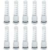 QUARKZMAN 10pz Passacavo Impermeabile, M16 Spirale in Nylon Corda Pigtail Set Pressacavo Elettrico per 4-8mm Fissaggio Cavi con Filettatura Metallico, Bianco