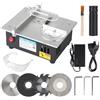 EFUTURETIME Mini Sega da Banco, Sega da Banco da 96W con 4 Lame Circolari, Altezza di Taglio 0-15 mm, Alimentazione Regolabile a 7 Velocità, Sega da Banco Multifunzionale per la Modellazione, DIY