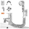 Gobesty Doccetta Per Lavandino, Set Soffione, Doccia per Lavabo Con 3 Modalità Di Spruzzo, Set Doccino, doccetta bagno con Tubo Telescopico perfetto per lavare i capelli o pulire il lavandino