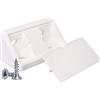 SKIR'CO 20 staffe per mensole bianche, 44 x 20 x 20 mm, 90 gradi, giunto ad angolo retto in plastica, viti incluse (20, bianco)