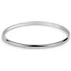 Dankadi Bracciale sottile in argento 925, 3 mm di larghezza, piatto semi-rotondo, 60MM 65MM 68MM di diametro, lotto di 1/2/3, placcato oro rosa, bracciale rigido liscio, stile semplice classico, per