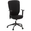 HJH Office 653630 Sedia da ufficio/Sedia girevole TRAFFIC 30 tessuto nero, schienale alto, sedile ergonomico, braccioli ribaltabili, regolabile in altezza, eccanismo sincronizzato
