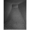 Bricozone Piatto Doccia Casa Arredo Bagno In Resina Effetto Pietra Stone Ardesia Spessore 2.6 Cm Antiscivolo Filopavimento Indistruttibile Con Griglia Di Copertura Antracite Nero (90x140 cm)
