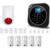 DadVu Soul & Technology Sistema di Allarme casa Kit Wireless senza fili, WIFI 2.4Ghz, GSM, Kit Dadvu DV-2ATP2, Combinatore Telefonico, 100 zone, App Smart Life (Tuya), Compatibile Google Home ed Alexa