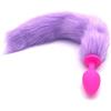BONDAGERIE Coda Anale con Plug, colore lìlla, dilatatore in silicone rosa 100% sicuro, Taglia Dimensione: S